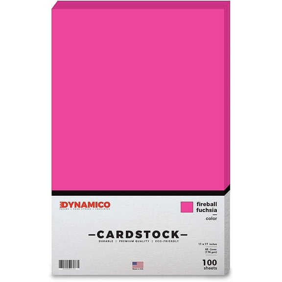 Fireball Fuchsia 11 x 17" Cardstock Paper - Tabloid/Ledger - for Cards and Stationery Printing