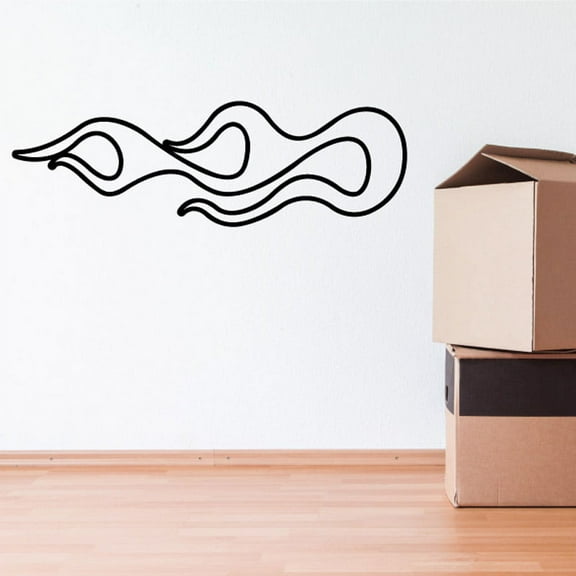 Fireball Ghost Flames Car Decal - Vinyl Decal - Wall Decal - CF178 - 36 Inches