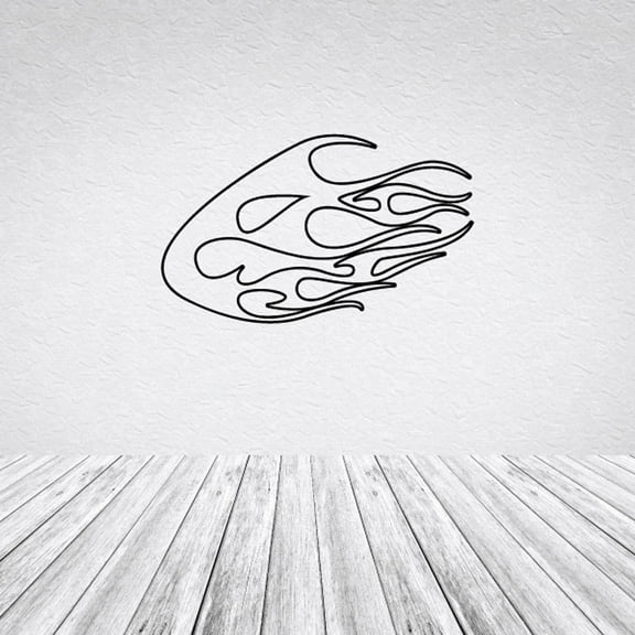 Fireball Ghost Flames Car Decal - Vinyl Decal - Wall Decal - CF681 - 36 Inches