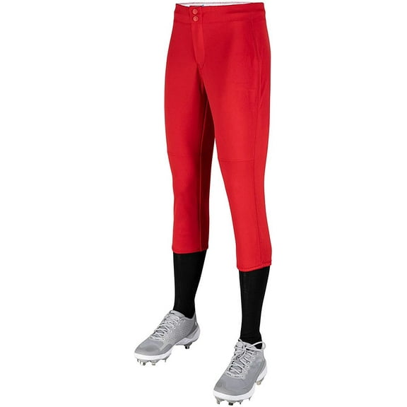 Fireball Low-Rise Fastpitch Softball Pants, Women's Small, Scarlet
