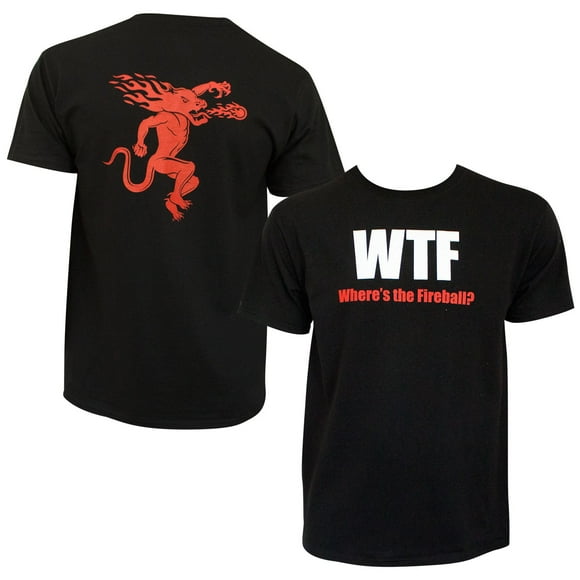 Fireball Men&apos;s Black Where&apos;s The Fireball T-Shirt-Medium