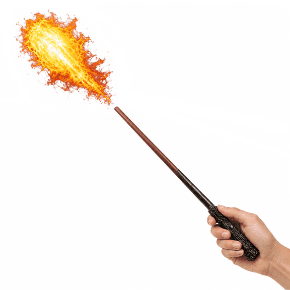 Fireball Shooting Magic Wand Incendio Wands Cosplay Costume Accessories for Birthday Party Gift Brown