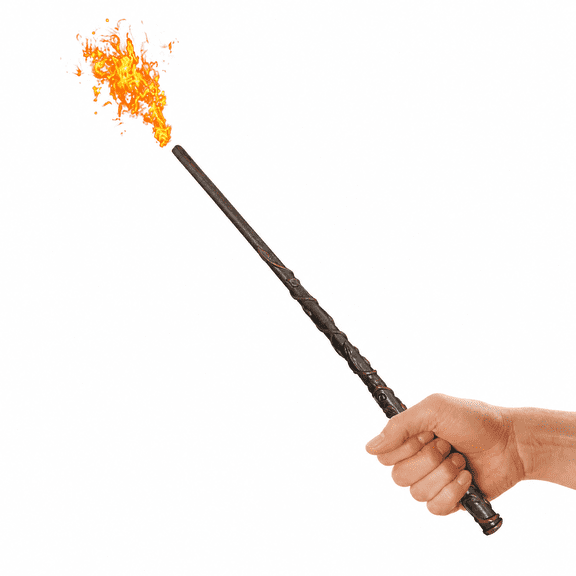Fireball Shooting Magic Wand Incendio Wands Cosplay Costume Accessories for Birthday Party Gift Bronze