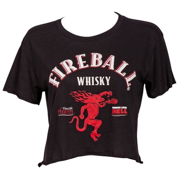 Fireball Whiskey 803634-L Fireball Whisky Womens Crop Top T-Shirt - Large