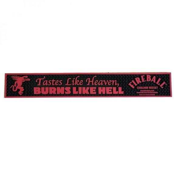 Fireball Whiskey 837618 Tastes Like Heaven Bar Rail Mat