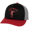 thumbnail image 1 of Fireball Whiskey 859152 Fireball Whisky Logo Trucker Hat, Black & Red, 1 of 6
