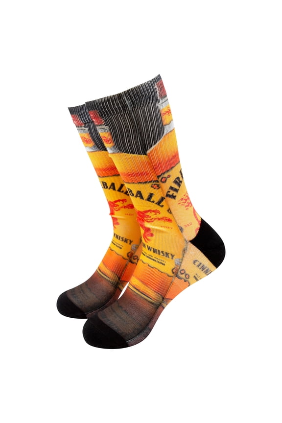 Whiskey Bottle Print Socks