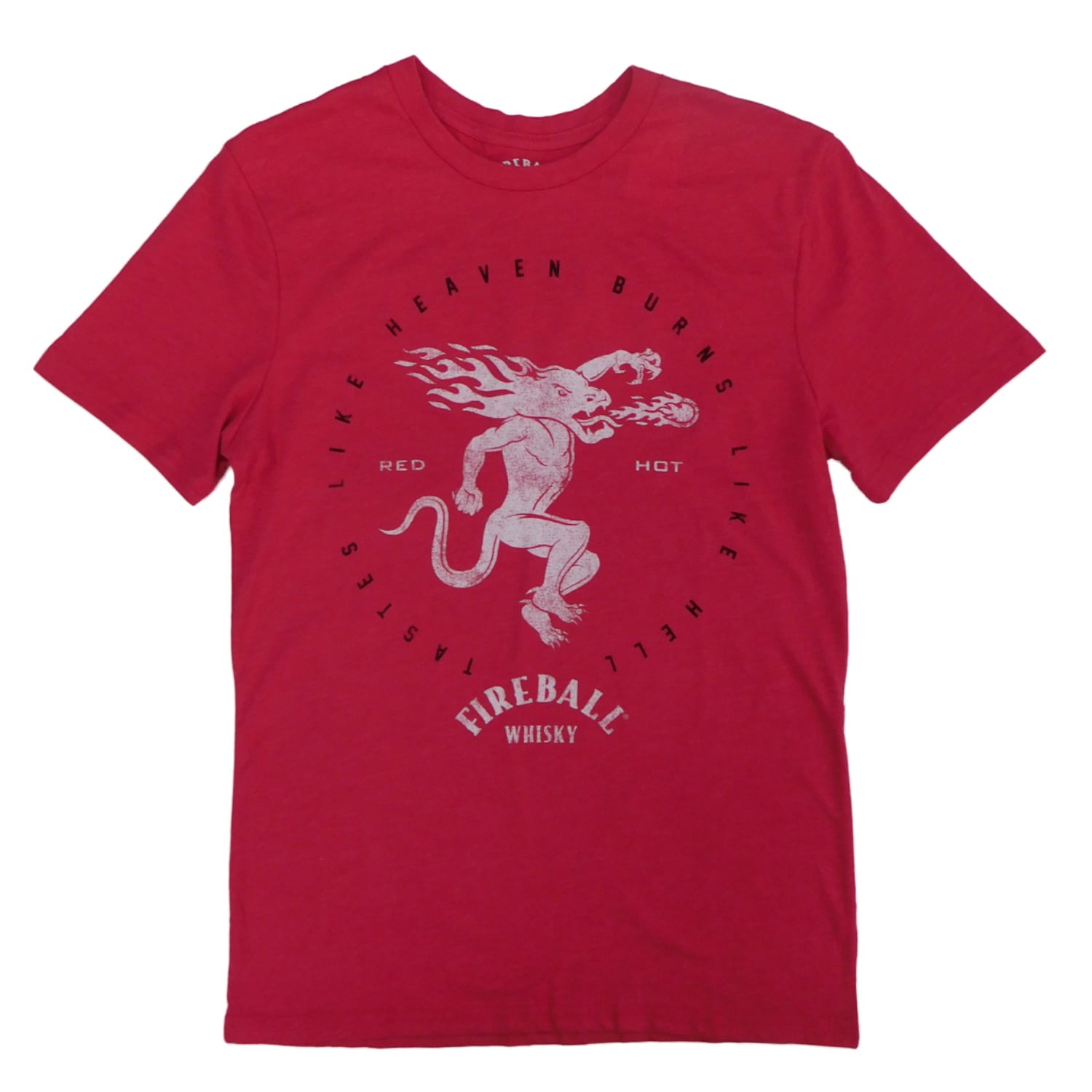 Fireball Whisky Mens Red Heather Short Sleeve T-Shirt Small - Walmart.com