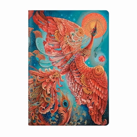 Firebird A6 Dot Grid Cahier Notebook, 80pg, 100gsm by Paperblanks (Birds of Happiness), (Hardcover)