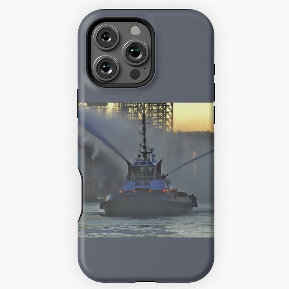 Fireboat Emergency Response Ship Phone Case for iPhone 16 15 14 13 12 11 Pro Max