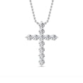 thumbnail image 1 of Fireborn Round-Shaped Diamond Pendant, Sterling Silver Jewelry for Women, 1 CTW, 2.68 g, 14K White Gold, 1 of 3