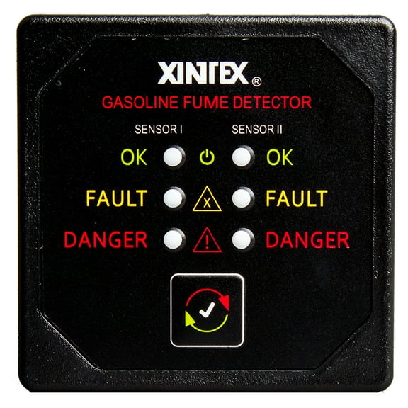 Fireboy G-2B-R Dual Channel Gasoline Fume Detector with 2 Sensors & Fault Light Alarm