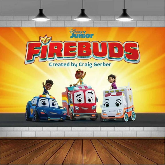 Firebuds Backdrop Banner Party Supplies Poster Movie Theme Background for Photography Birthday Decorations