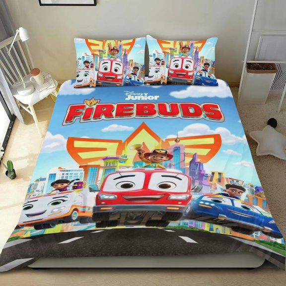 Firebuds Themed Bed Sheet Set Three Piece Set 36x75 Inches Comfortable And Skin Friendly Unique Design Creating A Star Studded Night Home Decor Gifts For Family Friends fans