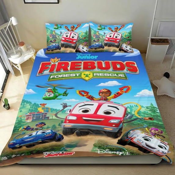 Firebuds Themed Bed Sheet Set Three Piece Set 53x79 Inches Comfortable And Skin Friendly Unique Design Creating A Star Studded Night Home Decor Gifts For Family Friends fans