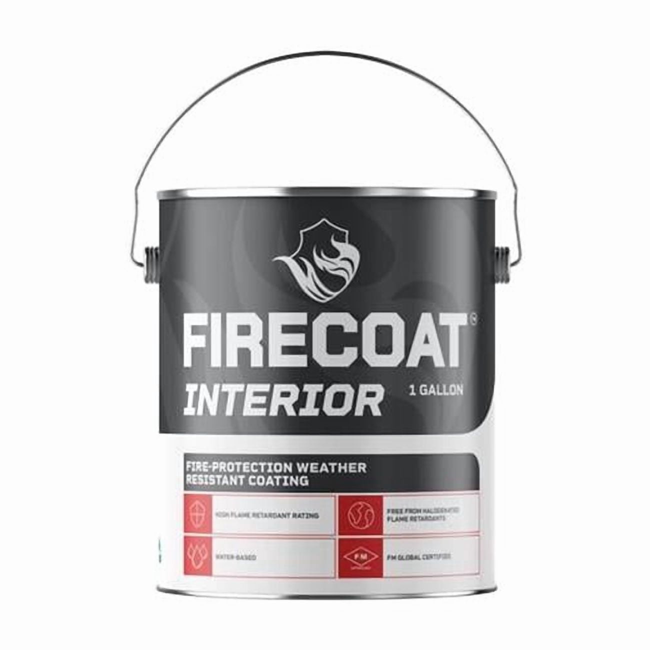 Firecoat White Flat Water-Based Acrylic Fire Retardant Paint 1 gal