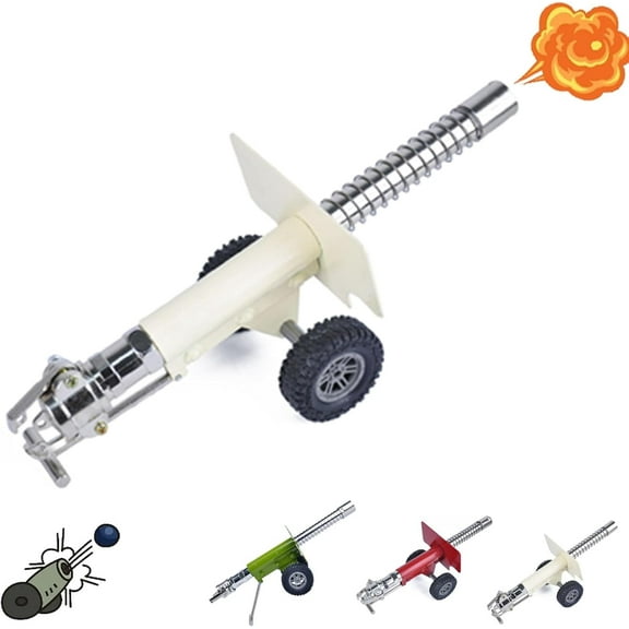 Firecracker Cannon,Mini Firecracker Launching Cannon, Firecracker Cannon That Shoots, Firecracker Launching Cannon, Stainless Steel Mini Cannon, Military Model Collection Ornaments,White