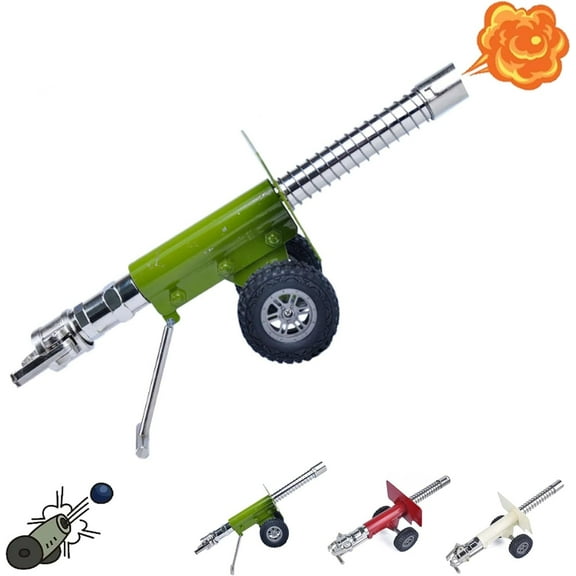 Firecracker Cannon,Mini Firecracker Launching Cannon, Firecracker Cannon That Shoots, Firecracker Launching Cannon, Stainless Steel Mini Cannon, Military Model Collection Ornaments,Green