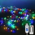 thumbnail image 1 of Firecracker Fairy Lights with Remote 19.8Feet 200 LED Cluster Starry Lights USB Powered Waterproof Copper Wire Fairy Light for Wedding Christmas Bedroom Wreath Window Party, 1 of 7