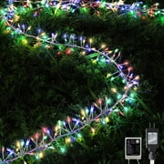 Firecracker Lights with Remote,34.5 FT 960LED Cluster String Fairy Lights Plug in, Waterproof Copper Wire Firefly Lights for Mantle Bedroom Window Weddings Christmas Tree Decoration, Multicolor