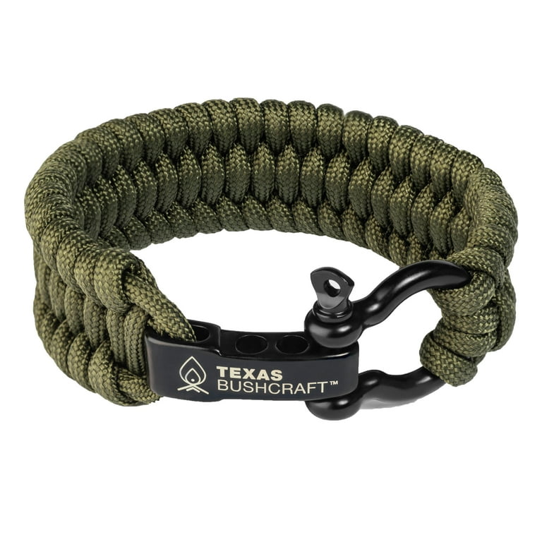 Firecraft Cord Paracord Bracelet, Size: Large (7-8 Wrist), Green