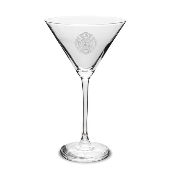 Firefighter 10 oz Classic Martini Glass