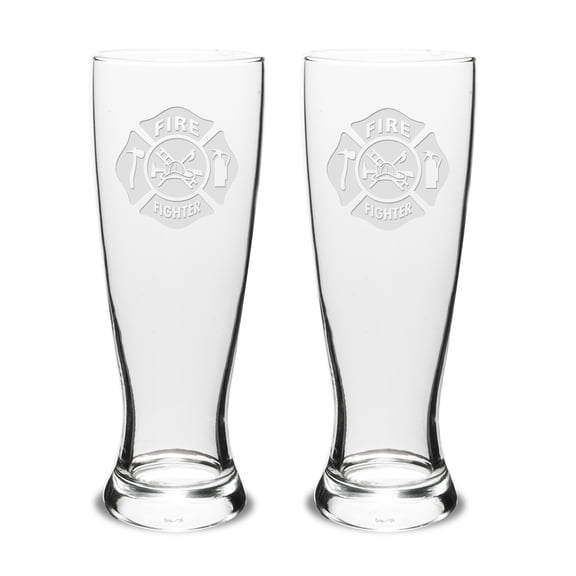 Firefighter 23 oz University Beer Pilsner - Set of 2