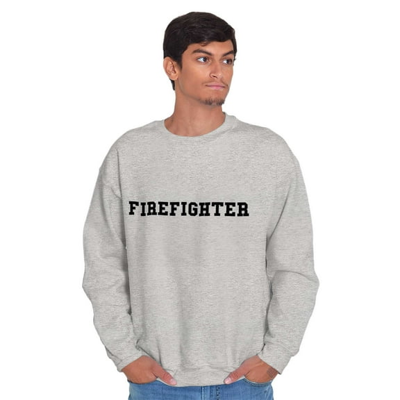 Firefighter American Neighborhood Unisex Plus Fleece Graphic Sweatshirt Brisco Brands 3X