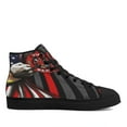 thumbnail image 1 of Firefighter American flag High Top Canvas Shoes Sneakers Black Size 7, 1 of 2