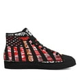 thumbnail image 1 of Firefighter Back The Red High Top Canvas Shoes Sneakers Black Size 13, 1 of 2