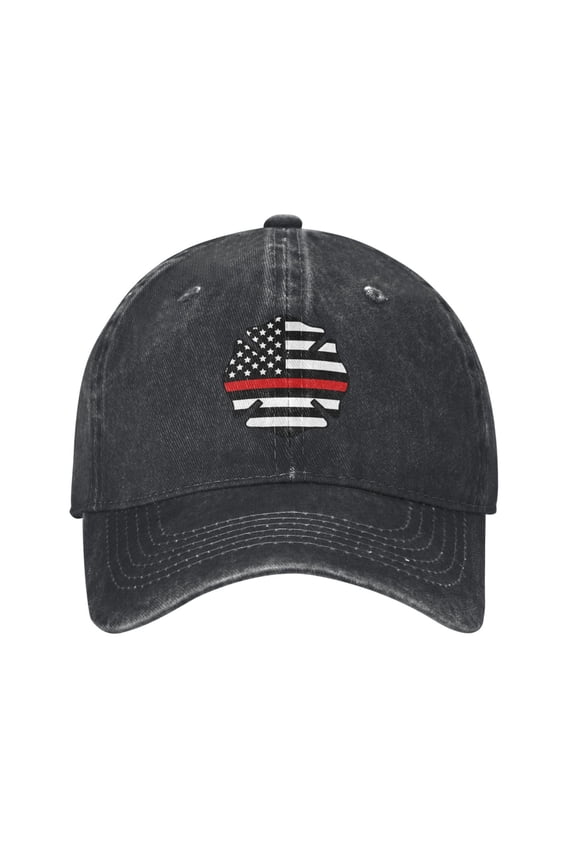 Firefighter Badge Fire Department Usa Flag Cowboy Hat Baseball Hat Trucker Hat For Men Women Retro Denim Hats Baseball Cap Dad Hat