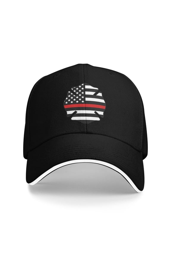 Firefighter Badge Fire Department Usa Flag Men Women Sandwich Cap Classic Baseball Capunisex Adjustable Casquette Dad Hat