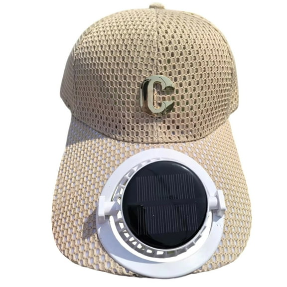 Firefighter Baseball Cap - EMT First Responder Hat New Solar Charging With Fan Cap Summer Extended Brim Mesh Breathable Sunscreen Couple Sunshade Tongue