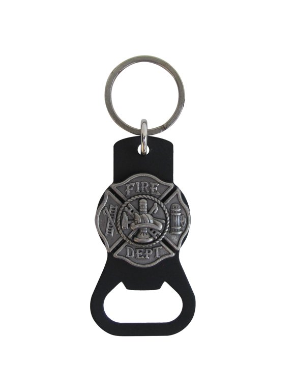Firefighter Beer Soda Bottle Opener Keychain Fireman Fire Dept Gift