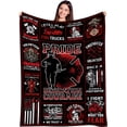 thumbnail image 1 of Firefighter Blanket - Firefighter Gifts for Men Dad Boyfriend Husband Son Friend - Great Birthday Gift Idea for Fireman Fire Fighter- Firefighters' Day Practitioner Throw Blankets Firefighter, 1 of 6