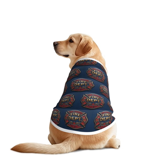 Firefighter Blue Dog T Shirts Vest for Dogs Fit - Spring, Summer, Fall Wear for Large Breed 4X-Large