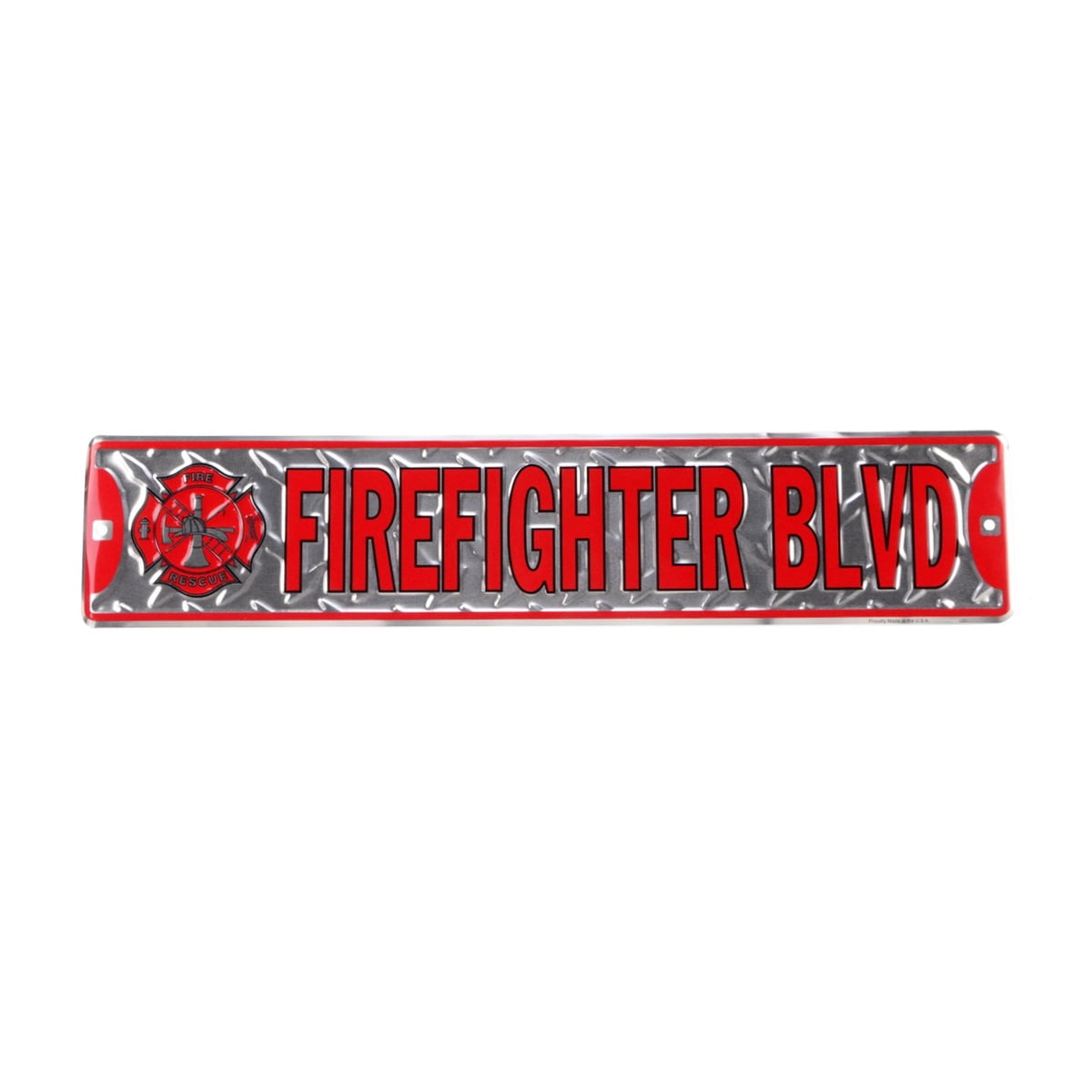 Firefighter Blvd Tin Metal Street Sign Fireman Gift Firefighter Blvd Tin Metal Street Sign Fireman Gift