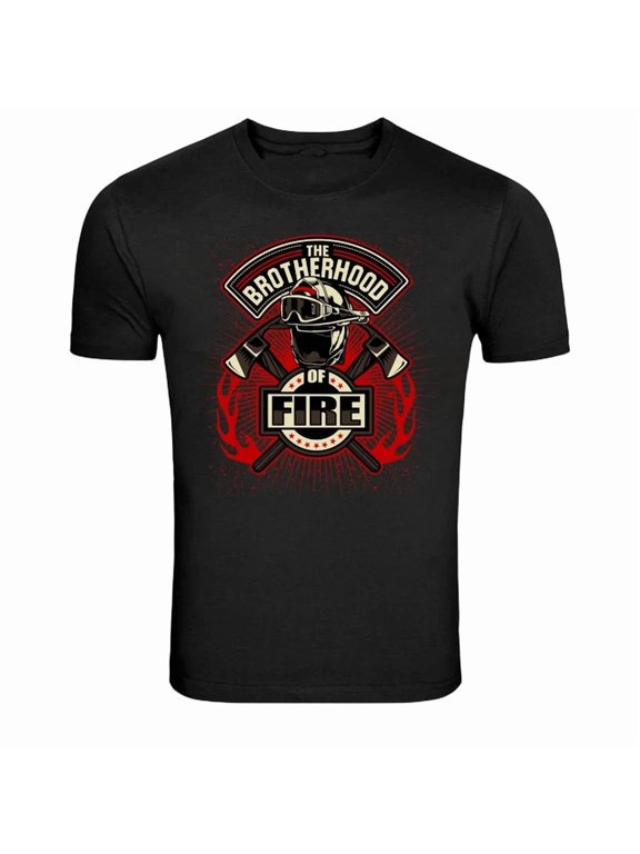 Firefighter Brotherhood Of Fire Fireman Graphic Gift Idea T-Shirt, Size S-5XL