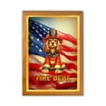 thumbnail image 1 of Firefighter Cocker Spaniel Hero Rescue Fire Dept Fireman USA Flag Acrylic Plaque with Wood Photo Frame Box Cockers Dog Lover Gifts Light Box - 02026, 1 of 5