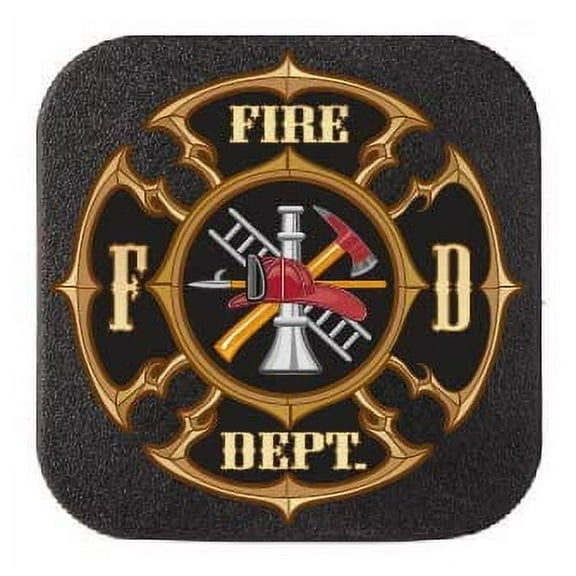 Firefighter Cross Rubber Receiver Tube Hitch Plug. Truck Trailer Hitch Cover Plug Insert Fits 2" Receivers. Fits 2 inch Receiver Level 3 4 5 Ford GMC Toyota Jeep Dodge Chevy (2" Receiver Plug)