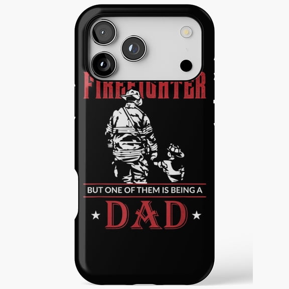 Firefighter Dad And Son Family Hero Art iPhone Case 17 16 15 14 13 12 11 Pro Max