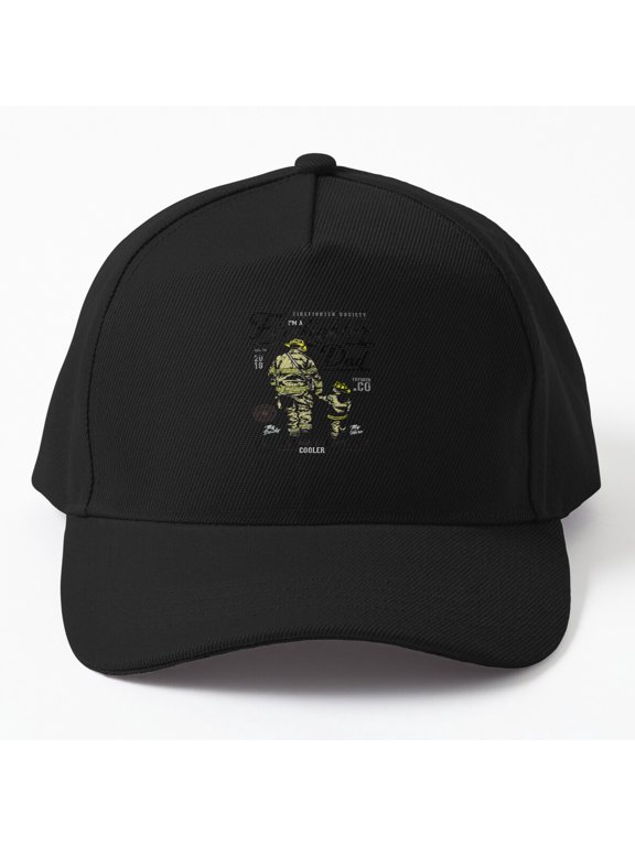 Firefighter Dad Baseball Cap, Father's Day Service Family Tribute Design, Classic Hat