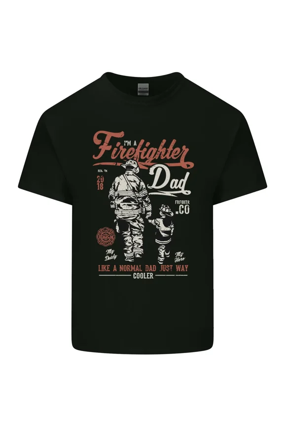 Firefighter Dad Funny Father's Day and Fireman and Unisex T-Shirt