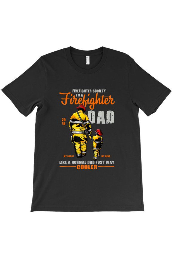 Firefighter Dad Kids Father's Day First Responder Family Top Unisex T-Shirt, for men & women, up to size 5XL