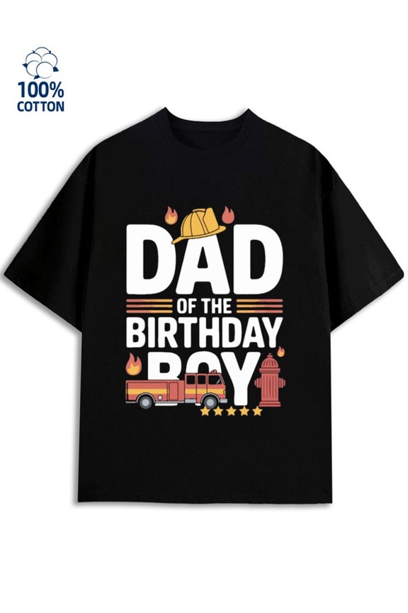 Firefighter Dad Tee for men funny humor 180G 100% Cotton black vintage wife Trendy Unisex Shirt Cotton tshirts Basic Unisex Shirt Printed tshirts Original Unisex Shirt Graphic Tee tshirts