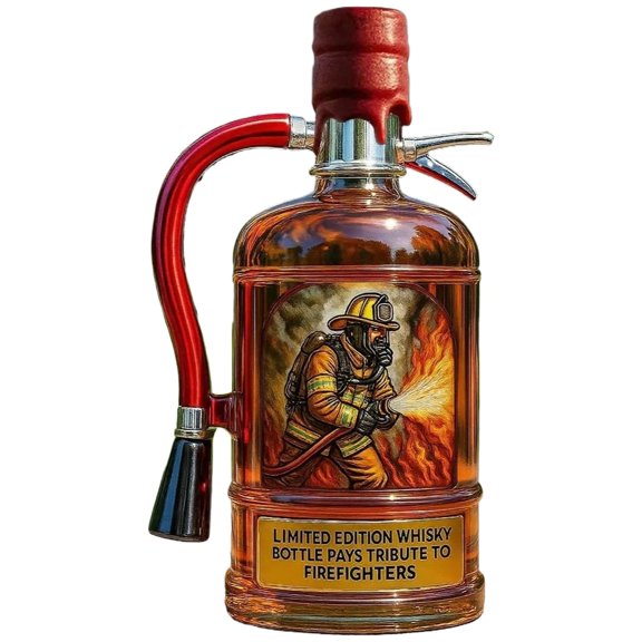 Firefighter Decanter Fire extinguisher-themed whiskey bar decoration 250th Anniversary Veteran Whiskey Decanter