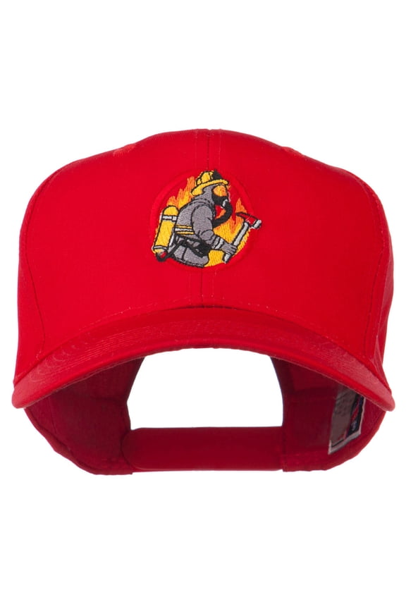 Firefighter Embroidered Pro Style Cap - Red OSFM