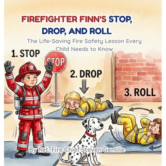 Firefighter Finn's Stop, Drop, and Roll: The Life-Saving Fire Safety Lesson Every Child Needs to Know, (Hardcover)