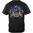 thumbnail image 1 of Firefighter Fire Dog First In Last Out Firefighter 100% Cotton Black T-Shirt 5X-Large, 1 of 7
