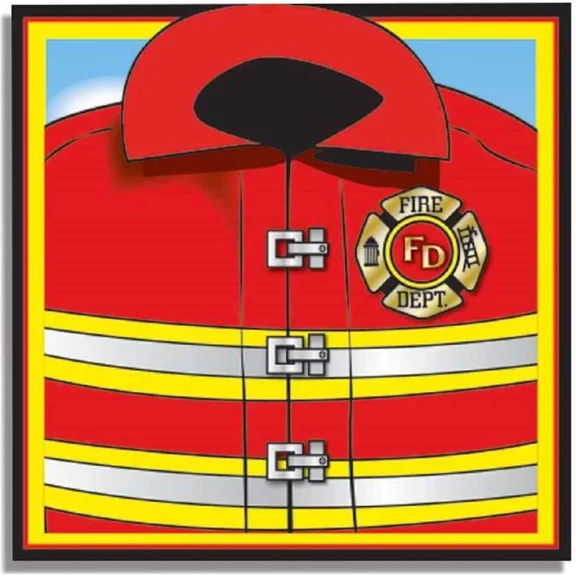 Firefighter Fire Fighter Hero Department Kids Birthday Party Beverage Napkins